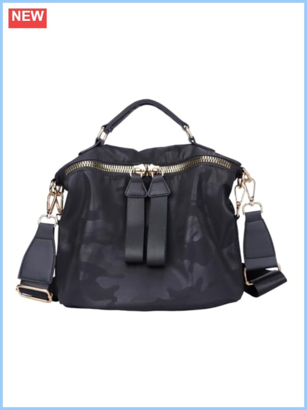 Nylon Crossbody Handbag Anti-Theft Purse Lightweight Shoulder Tote Bag